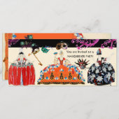 MASKS UND ROKOKO LADY MARDI GRAS MASQUERADE PARTY EINLADUNG (Vorne/Hinten)