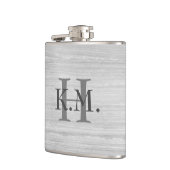 Maskulinarisch Mit Monogramm gestreifter Granitkol Flachmann (Links)