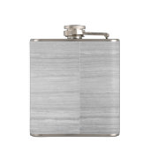 Maskulinarisch Mit Monogramm gestreifter Granitkol Flachmann (Rückseite)