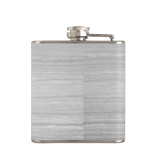 Maskulinarisch Mit Monogramm gestreifter Granitkol Flachmann (Rückseite)