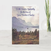 Maskuline Bergsee Personalisiertes Beileid Karte (Vorderseite)