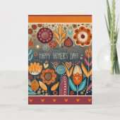 Maskuline Blumeninspirivität des modernen Vaters Karte (Vorderseite)