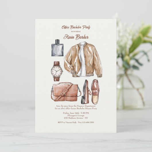 Maskuline Einladung (Stehend Vorderseite)