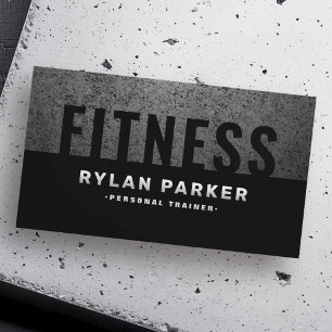 Maskuline Fitness Personal Trainer Grob dunkel Visitenkarte
