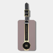 Maskuline Führungskraft Rosa und Gold Metal-Monogr Gepäckanhänger (Vorderseite vertikal)