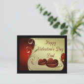 Maskuline für Vater Valentine Postkarte (Stehend Vorderseite)