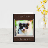 Maskuline Geburtstagskarte aus der Katze Karte (Gelbe Blume)