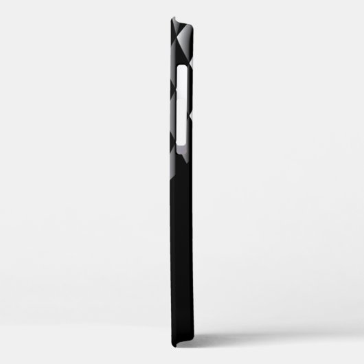 Maskuline Geometrisches Muster Mit Monogramm Black Case-Mate iPhone Hülle (Rückseite / Links)