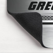 Maskuline Imitate Silver Stripes Design monogramie Mousepad (Ecke)