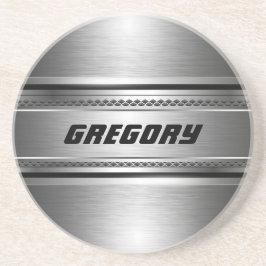 Maskuline Imitate Silver Stripes Design monogramie Untersetzer