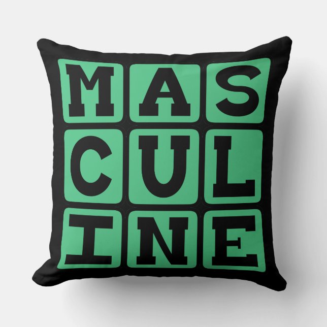 Maskuline, Männlichkeit Kissen (Vorderseite)