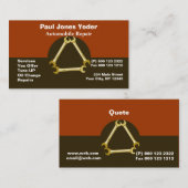 Maskuline Mechanic Men'sTools Logo-WFranzösisch Visitenkarte (Vorne/Hinten)