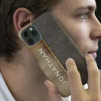 Maskuline Metallleder aussehen Monogram Case Mate 