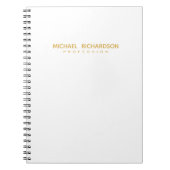 Maskuline mit ausgefeiltem White Gold Custom Notizblock (Vorderseite)