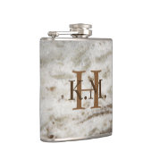 Maskuline Mit Monogramm Pearl Granite Flask Flachmann (Rechts)