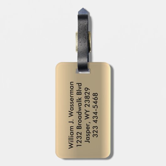 Maskuline Monogram Führungskraft Style - Imitate G Gepäckanhänger (Rückseite vertikal)