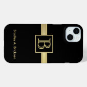 Maskuline Monogramm-Führungskraft Case-Mate iPhone Hülle (Rückseite (Horizontal))