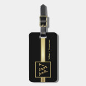 Maskuline Monogramm-Führungskraft Gepäckanhänger (Vorderseite vertikal)