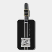Maskuline Monogramm-Führungskraft Gepäckanhänger (Vorderseite vertikal)