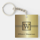 Maskuline Monogramm-Führungskraft Schlüsselanhänger (Vorderseite)