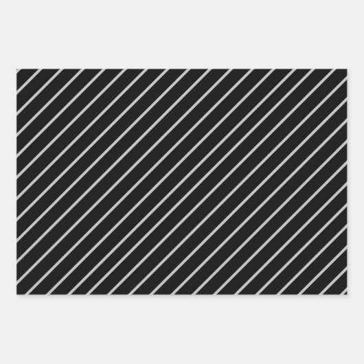 Maskuline Monogramm Personalisiert Schwarz-weiß Geschenkpapier Set (Vorderseite 2)