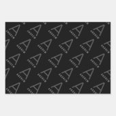 Maskuline Monogramm Personalisiert Schwarz-weiß Geschenkpapier Set (Vorderseite)