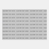 Maskuline Monogramm Personalisiert Schwarz-weiß Geschenkpapier Set (Vorderseite 3)