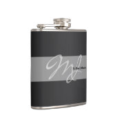 Maskuline Monogramm und Namensgestaltung Flachmann (Rechts)