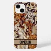 Maskuline Mosaik Brown Inspirivity Case-Mate iPhone Hülle (Rückseite)