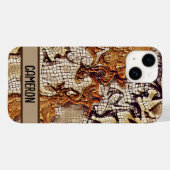 Maskuline Mosaik Brown Inspirivity Case-Mate iPhone Hülle (Rückseite (Horizontal))
