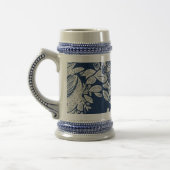 Maskuline Navy Blauer Effekt Indigofloral überall Bierglas (Links)