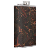 Maskuline Retro Wirble Kunst Flachmann (Rechts)