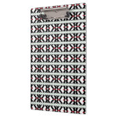 Maskuline Schwarz-Weiß lettische Stammeskunst Klemmbrett (Links)