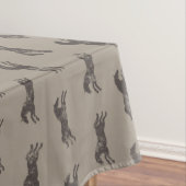 Maskuline Schwarze und Tan Classic Pferde Tischdecke (Beispiel)