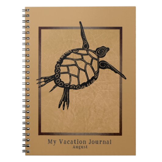 Maskuline Sea Turtle Vacation Journal Notizblock (Vorderseite)