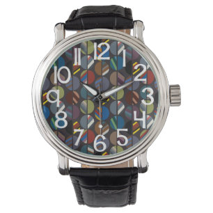 Maskuline Streifen Oval Halves Armbanduhr