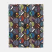 Maskuline Streifen Oval Halves Fleecedecke (Vorderseite)