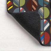 Maskuline Streifen Oval Halves Mousepad (Ecke)