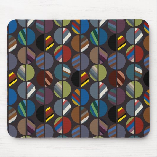 Maskuline Streifen Oval Halves Mousepad (Vorne)