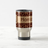Maskuline und Wilde Giraffe mit Namen Reisebecher (Mittel)