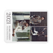 Maskuline Uni Foto Abschluss Ankündigung Magnet (Horizontal)