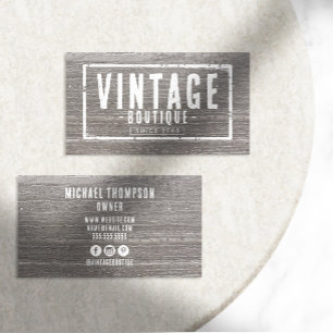 Maskuline Vintage Boutique Rugged Apparel Logo Visitenkarte