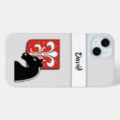 Maskulinerrot und schwarzer Ritter und Schild Case-Mate iPhone Hülle (Rückseite (Horizontal))