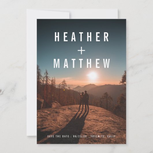 Maskulines Minimales Foto Save The Date (Vorderseite)