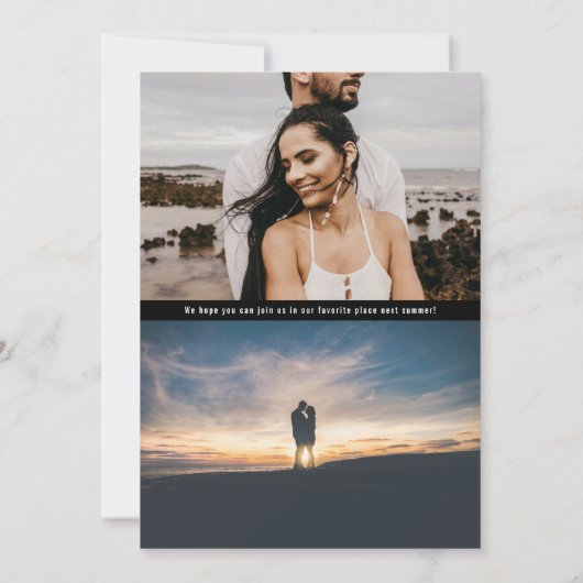 Maskulines Minimales Foto Save The Date (Rückseite)