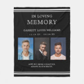 Maskulinisches Foto im Gedächtnis Fleecedecke (Vorderseite)