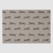 Maskulinisches Schwarz und Tan Klassisches Pferd Seidenpapier (Vorderseite)