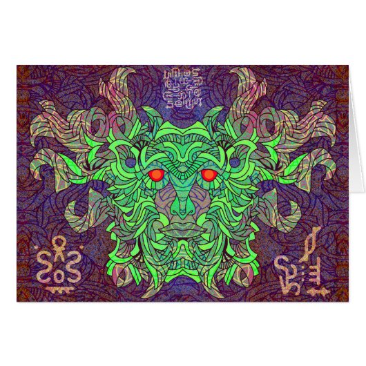 Maskyrinth: Green Man Card (Vorderseite (Horizontal))