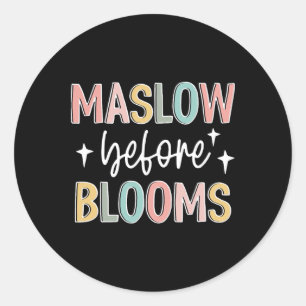 Maslow Before Bloom Autism Awareness Special Runder Aufkleber