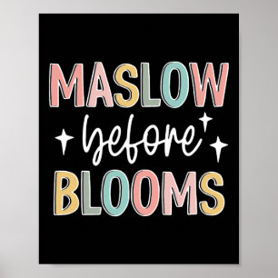 Maslow Before Bloom Autismus-Bewusstsein Sonderpäd Poster